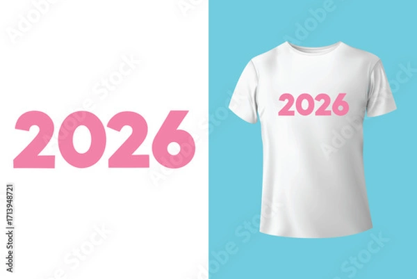 Obraz 2026 no plan no problem, Funny New Year T Shirt Design