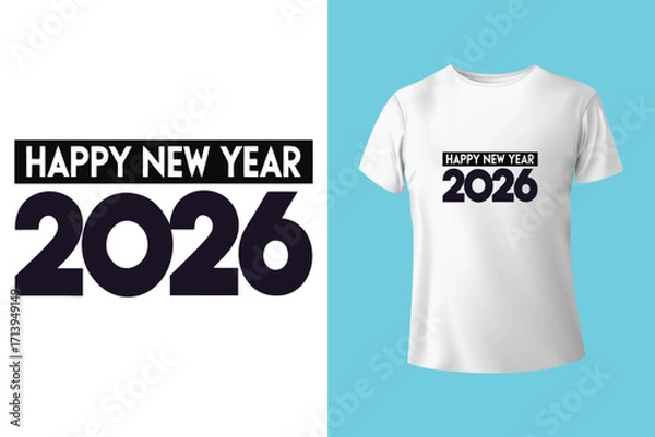 Obraz 2026 no plan no problem, Funny New Year T Shirt Design
