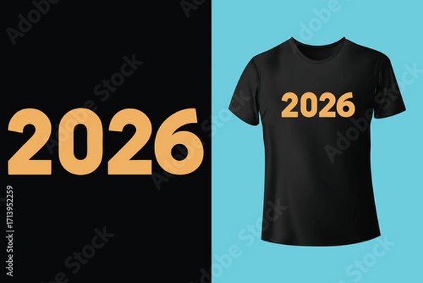 Obraz 2026 no plan no problem, Funny New Year T Shirt Design