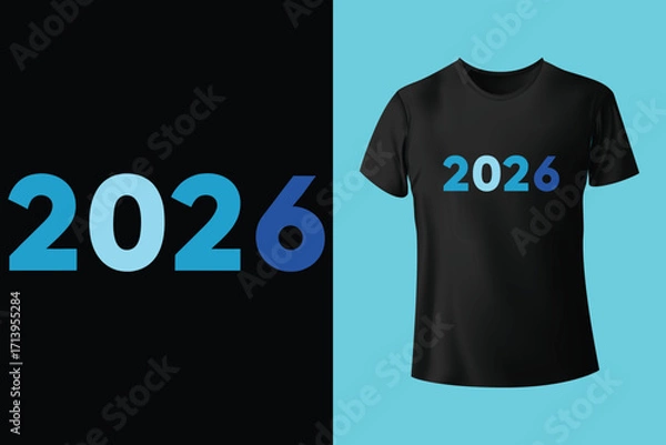Obraz 2026 no plan no problem, Funny New Year T Shirt Design
