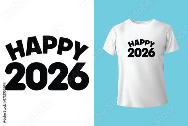 Obraz 2026 no plan no problem, Funny New Year T Shirt Design