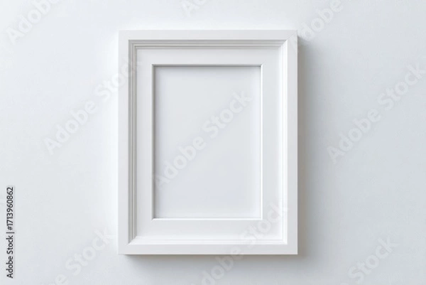 Fototapeta White picture frame against a plain background