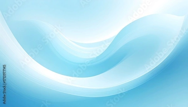 Obraz Light blue abstract waves