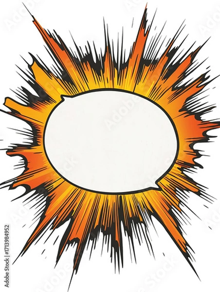 Fototapeta Exploding speech bubble graphic