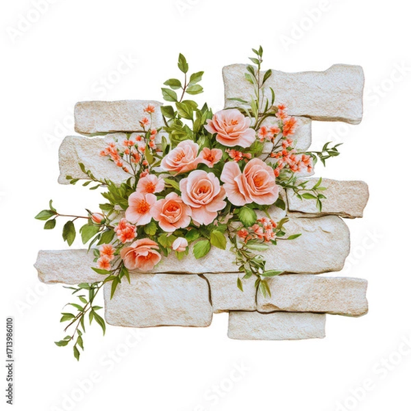 Fototapeta Menorca style stone wall