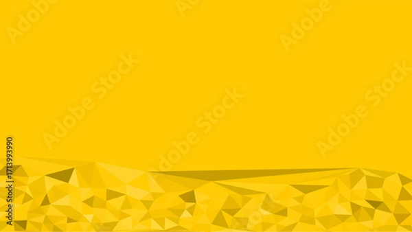 Fototapeta Geometric Low Poly Landscape Background in Vivid Yellow Color Scheme Texture