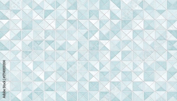 Obraz Light teal triangle pattern background