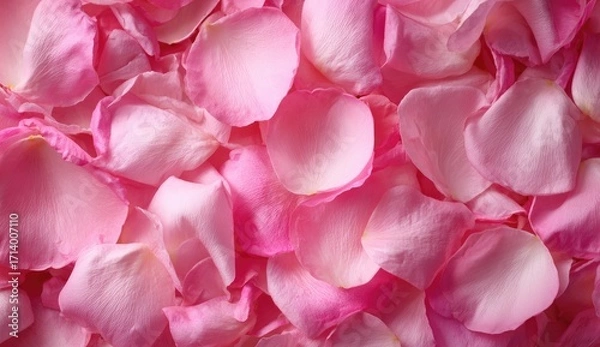Fototapeta Close-up of many delicate pink rose petals (2)