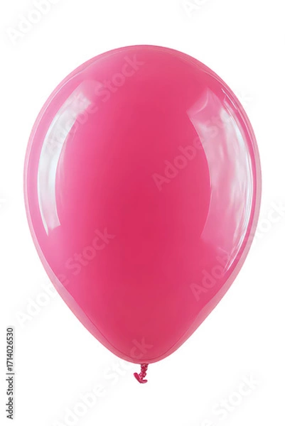 Obraz Single Hot Pink Balloon on Transparent Background