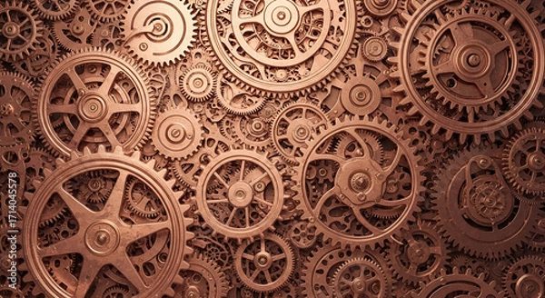 Obraz Clockpunk Steampunk Time Flow