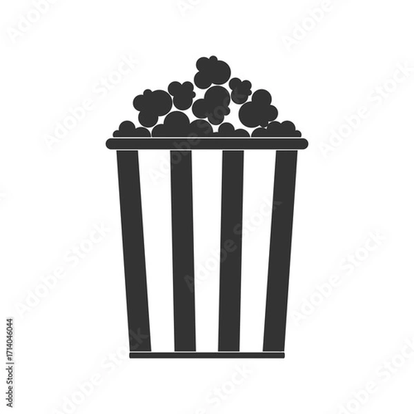 Fototapeta Popcorn package bag  icon isolated on transparent background