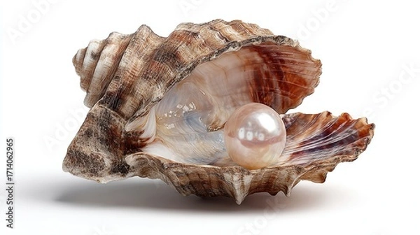 Obraz Open seashell cradling a lustrous pearl