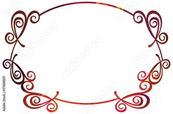 Obraz Luxurious abstract round frame. Vector clip art.