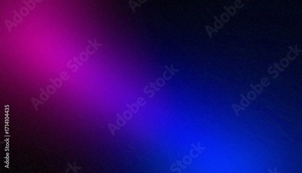 Fototapeta Neon Streak A Dark and Grainy Background with a Luminous, Diagonal Streak of Vibrant Pink, Magenta, and Blue, creating a Modern Abstract Banner or Poster