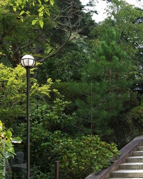 Obraz 外灯と石段