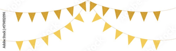 Obraz Gold Glitter Triangle Decoration