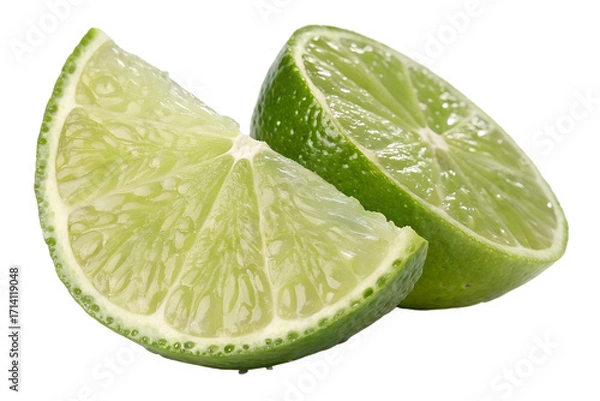 Fototapeta Refreshing Lime Wedges A Vibrant and Zesty Citrus Delight for Culinary and Beverage Creations