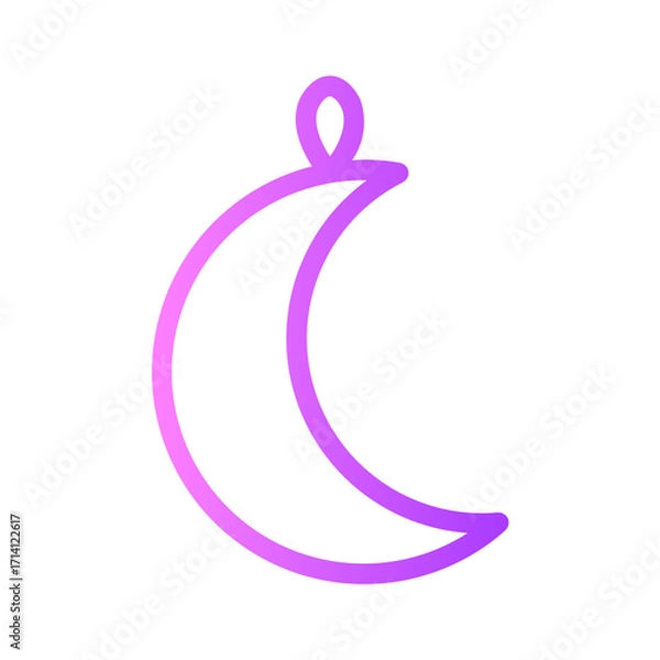 Fototapeta moon gradient icon