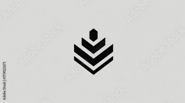 Fototapeta Abstract black geometric shape design