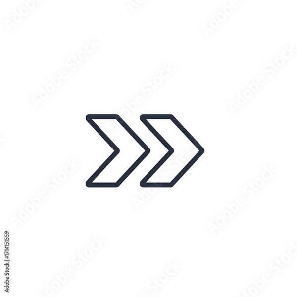 Fototapeta Backward Symbol Double