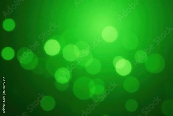 Fototapeta Abstract green bokeh background, twinkling lights , design, radiance, vibrant
