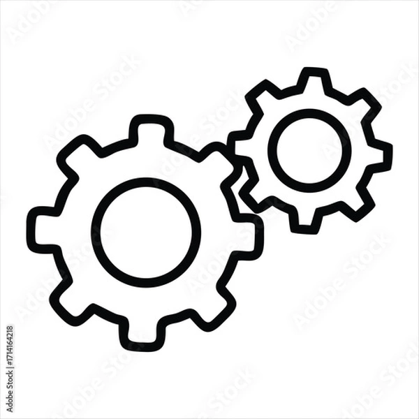 Fototapeta setting icon vector