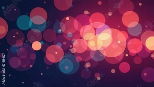 Fototapeta Abstract colorful bokeh circles; dynamic, energetic feel , motion, effect