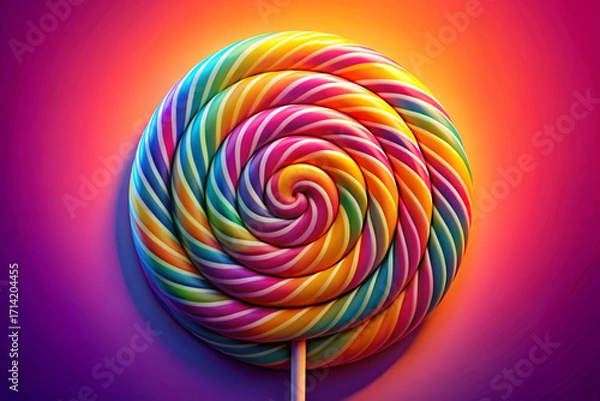Obraz colorful lollipop isolated background