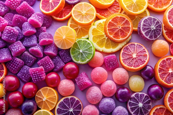 Obraz colorful fruit background