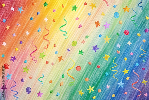 Obraz colorful confetti background