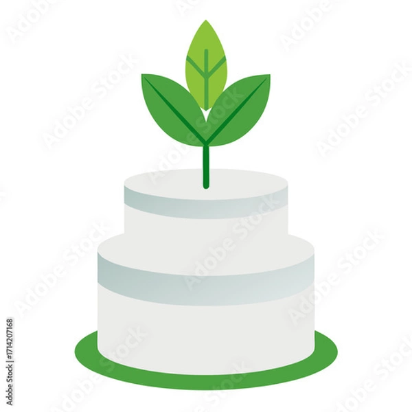 Obraz cake with leaves