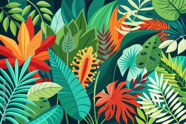 Fototapeta seamless floral pattern