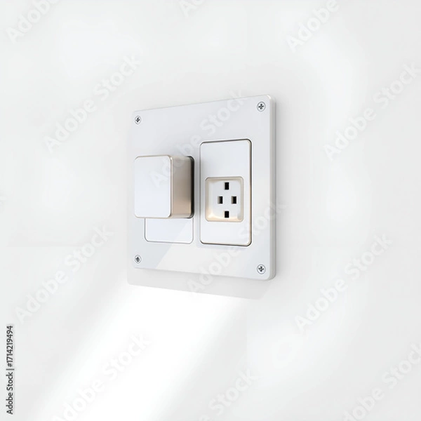 Fototapeta 4K Close up hand push switch on-off electric light. Concept of energy and power saving. 4K Close up hand push switch on-off electric light. Concept of energy and power saving.