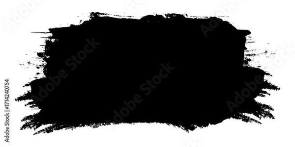 Fototapeta Grunge brush stroke distressed ink texture monochrome splatter vector illustration design element