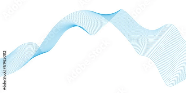 Fototapeta abstract soft white background with wave line, abstract blue background with diagonal geometric stripes creating a modern, abstract frequency sound wave lines and twisted curve lines background.