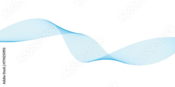 Fototapeta abstract soft white background with wave line, abstract blue background with diagonal geometric stripes creating a modern, abstract frequency sound wave lines and twisted curve lines background.