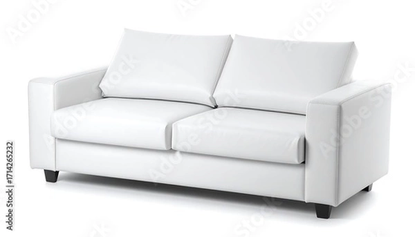 Obraz Modern white sofa isolated