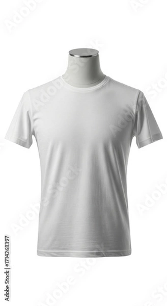 Fototapeta Isolate a classic T-shirt on a mannequin to show off the cut and texture of the material. Great for use in catalogs, online stores, and promotional materials.