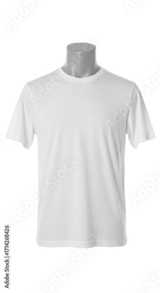 Fototapeta Isolate a classic T-shirt on a mannequin to show off the cut and texture of the material. Great for use in catalogs, online stores, and promotional materials.