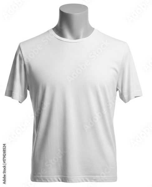 Fototapeta Isolate a classic T-shirt on a mannequin to show off the cut and texture of the material. Great for use in catalogs, online stores, and promotional materials.