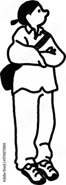 Obraz ファッション　女性　オシャレ　スポーティー　ベクター