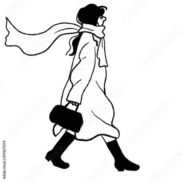 Obraz ファッション　女性　オシャレ　スポーティー　ベクター