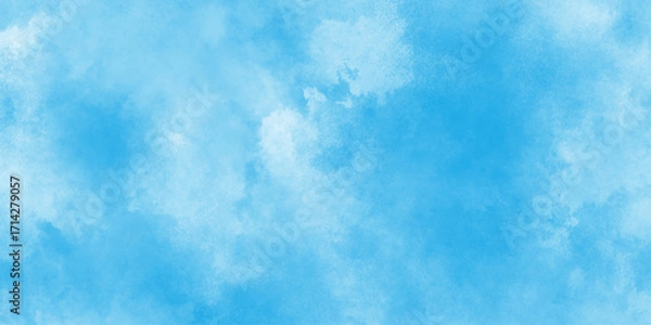 Fototapeta  Creative vintage light sky blue background with various clouds and fogg, watercolor scraped grungy background, blue sky clouds for background blue sunny sky with white clouds,