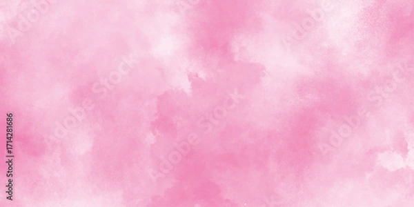 Fototapeta abstract pink powder explosion cloud on white background, grunge background frame Soft pink watercolor background, Set of watercolor circles brash multicolored.
