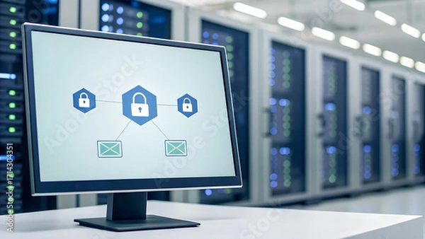 Fototapeta Data Breach Cyber security Vulnerability

