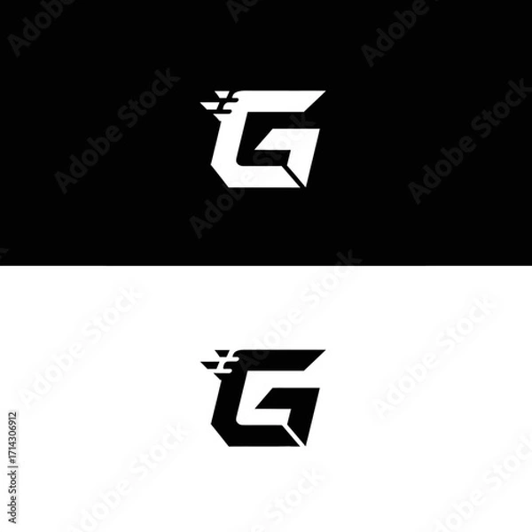 Obraz Modern G Logo Design Dynamic Lettermark for Tech and Innovation Brands