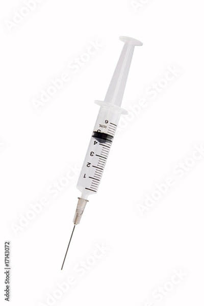 Obraz Syringe on white background