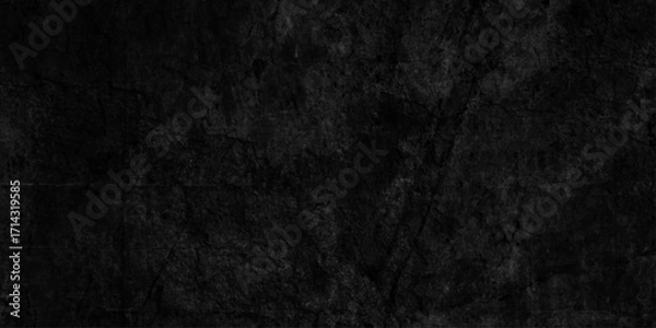 Fototapeta Black wall texture rough background dark concrete floor or old grunge and space for texture, grunge abstract black charcoal wall Stone concrete texture, black and white pattern for vintage design.