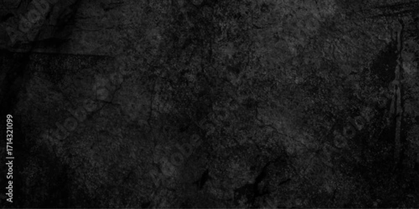 Fototapeta Black wall texture rough background dark concrete floor or old grunge and space for texture, grunge abstract black charcoal wall Stone concrete texture, black and white pattern for vintage design.