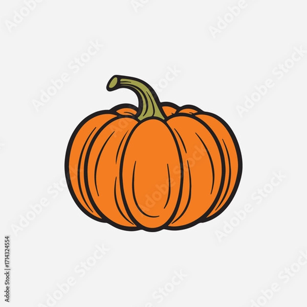 Obraz Download high-quality Pumpkin Vector in Halloween style. Perfect for spooky designs, t-shirts, party invitations, decorations, and digital artwork. Free & premium scalable formats available.